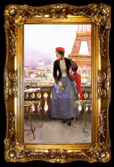 framed  Luis jimenez aranda Lady at the Paris Exposition, ta009-2